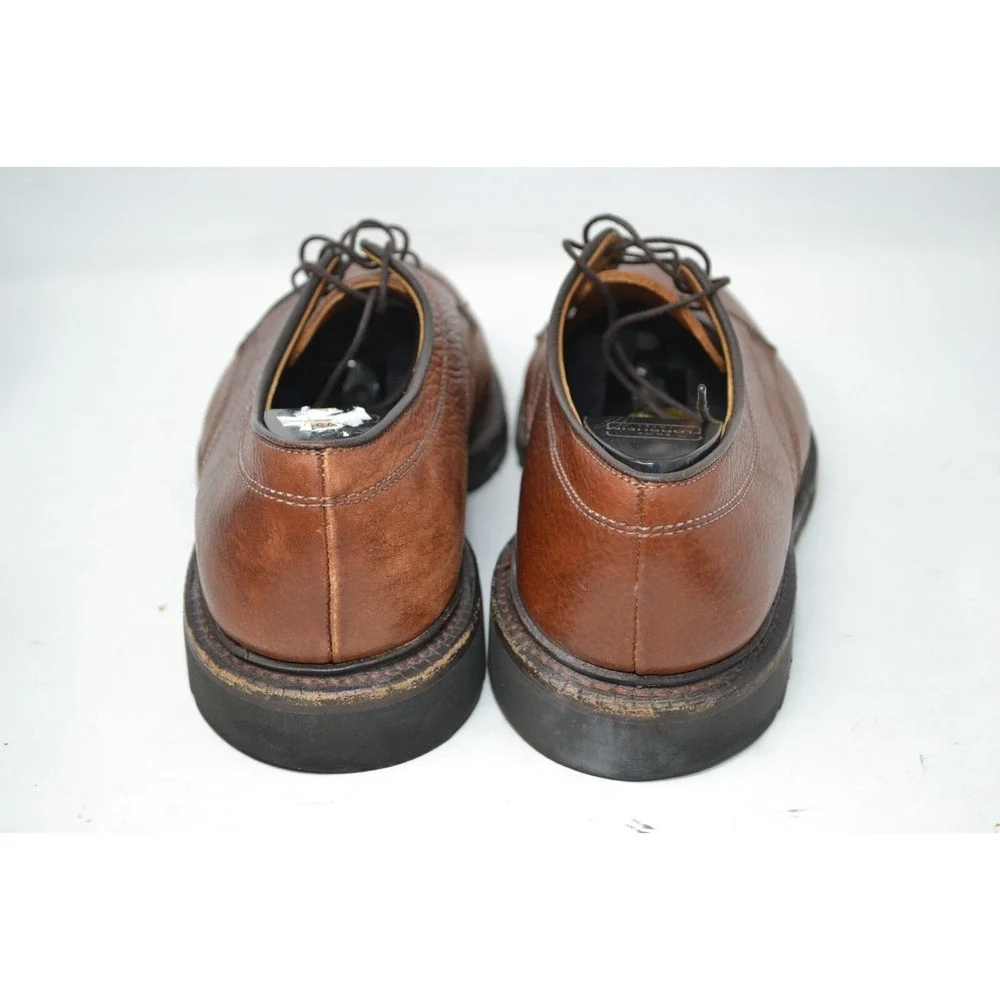ALLEN EDMONDS Becker BROWN Pebbled Leather Lace Shoes Mens 9‎ D Cap Toe Oxford